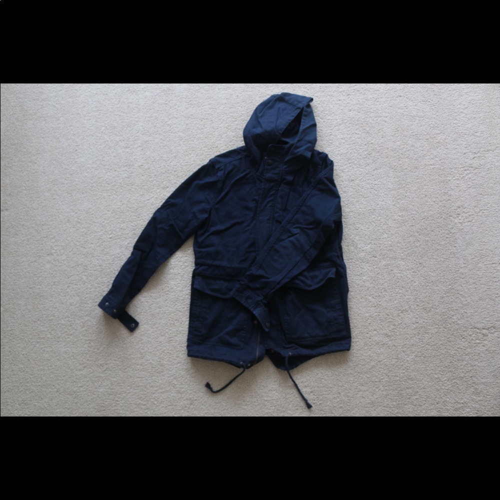 Fall navy zip up jacket